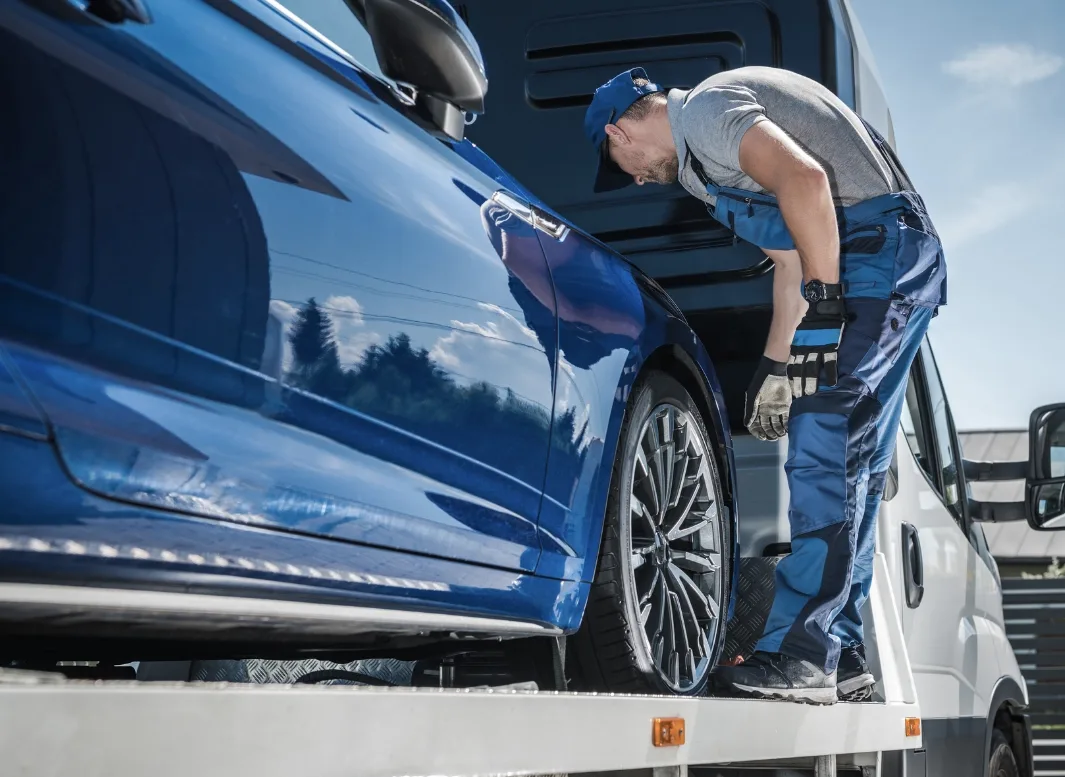 London local tow truck loading vehicle