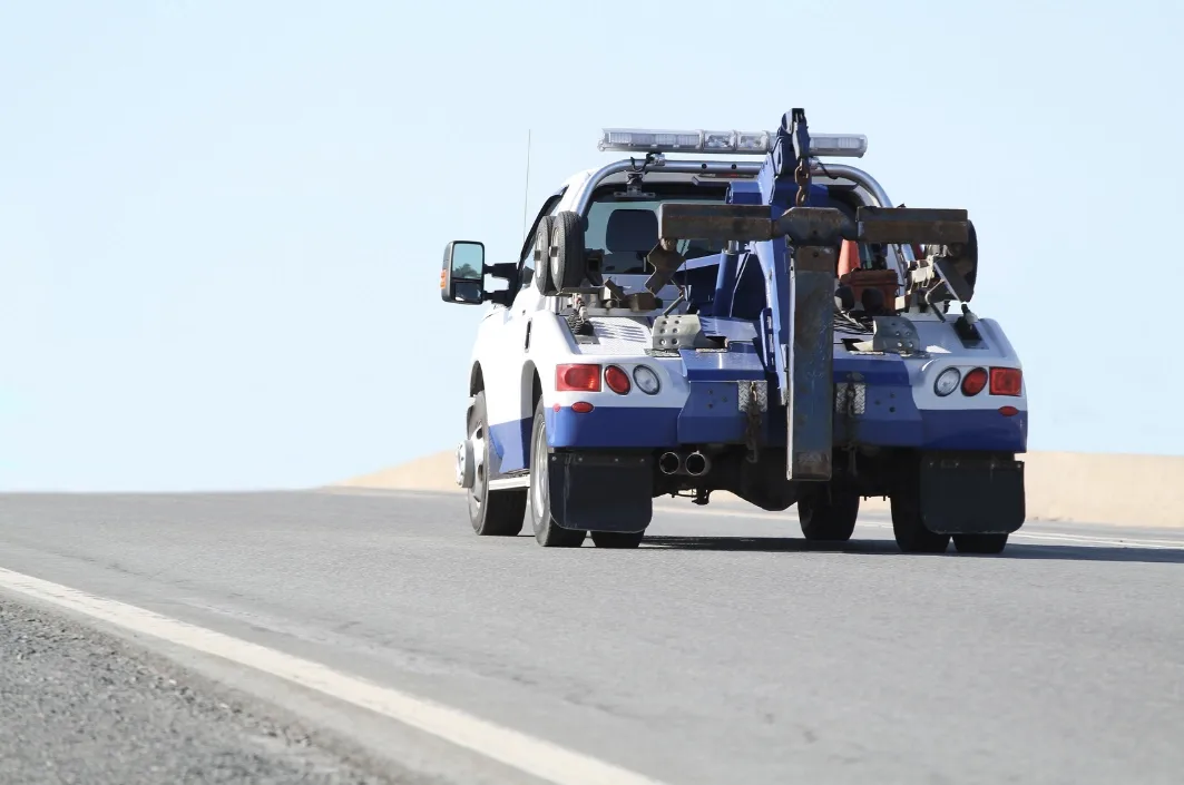 London wrecker tow truck on the roadside